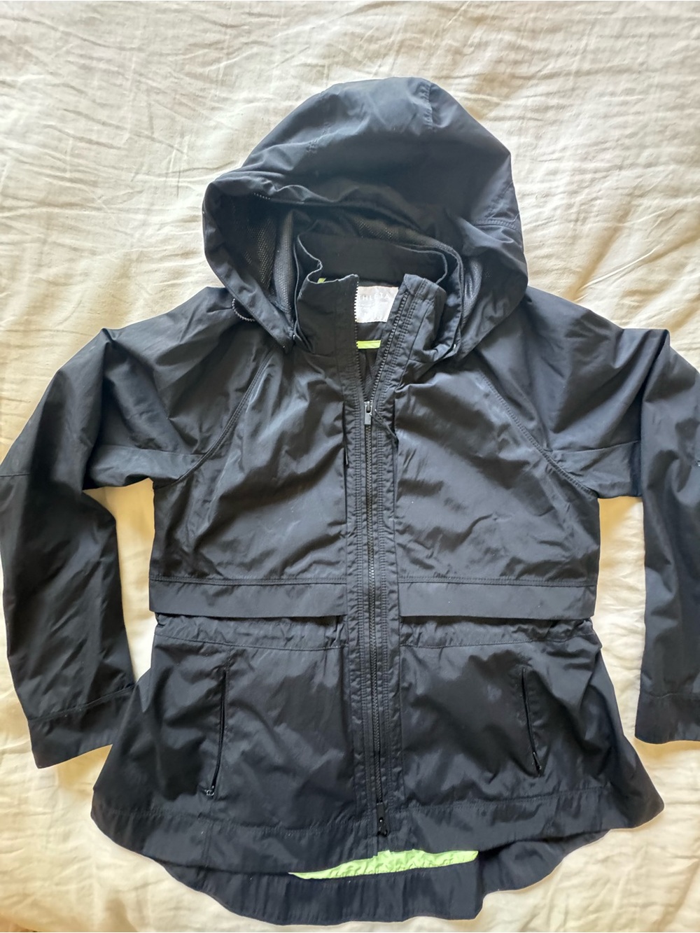Hooded Lightweight Classic Black Rain Jacket